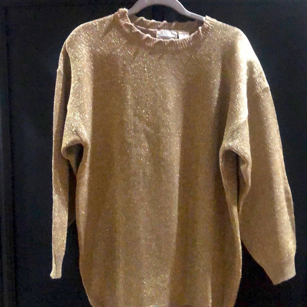 Gold Metallic Sweater